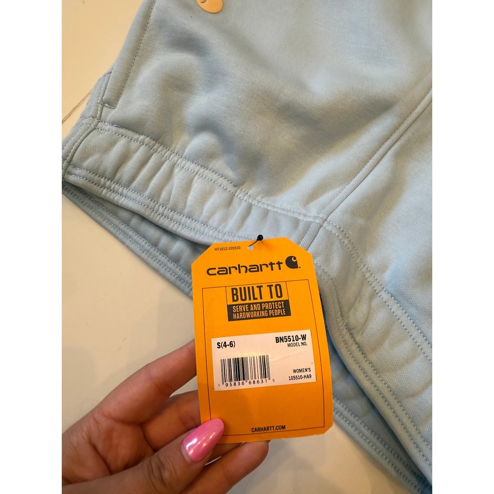 Carhartt Womens Relaxed Fit Fleece Jogger Light Blue BN5510-W Small NWT - Picture 3 of 11